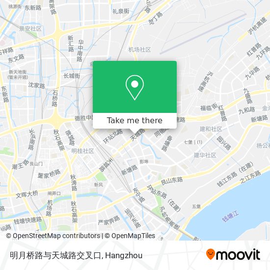 明月桥路与天城路交叉口 map