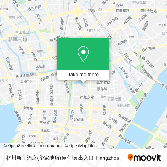 杭州新宇酒店(华家池店)停车场-出入口 map