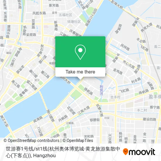 世游赛1号线 / st1线(杭州奥体博览城-黄龙旅游集散中心(下客点)) map