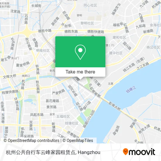 杭州公共自行车云峰家园租赁点 map