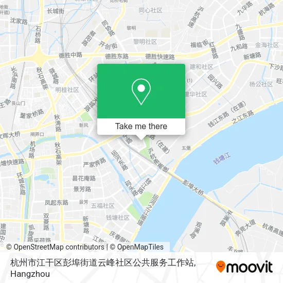 杭州市江干区彭埠街道云峰社区公共服务工作站 map