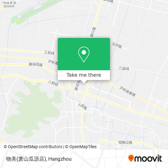 物美(萧山瓜沥店) map
