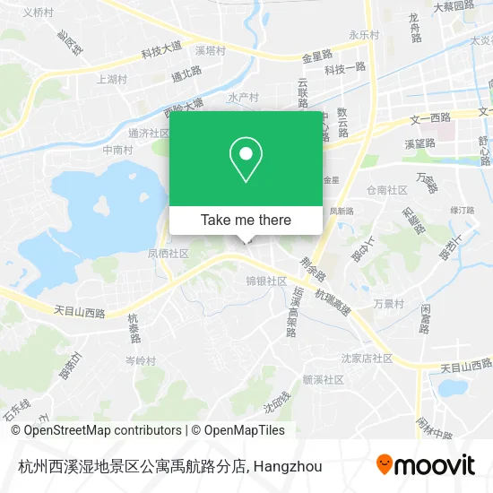 杭州西溪湿地景区公寓禹航路分店 map