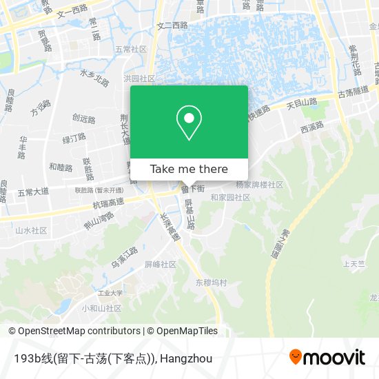 193b线(留下-古荡(下客点)) map