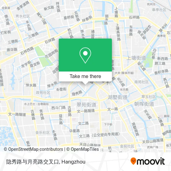 隐秀路与月亮路交叉口 map