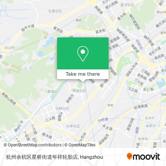 杭州余杭区星桥街道年祥轮胎店 map