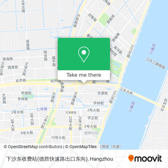 下沙东收费站(德胜快速路出口东向) map