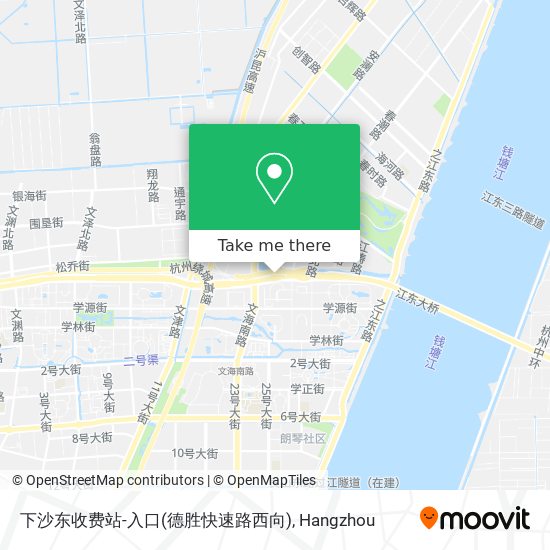 下沙东收费站-入口(德胜快速路西向) map