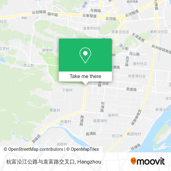 杭富沿江公路与袁富路交叉口 map