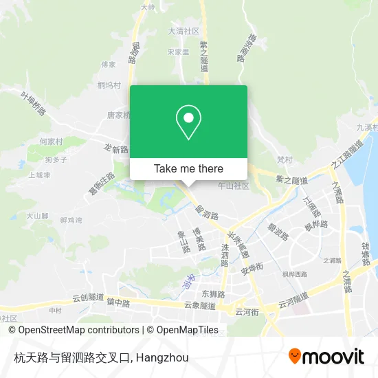 杭天路与留泗路交叉口 map