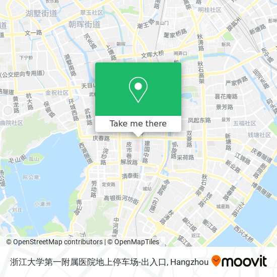 浙江大学第一附属医院地上停车场-出入口 map