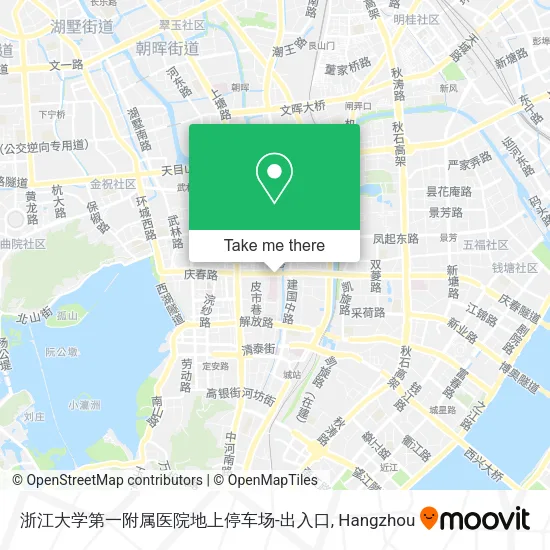 浙江大学第一附属医院地上停车场-出入口 map
