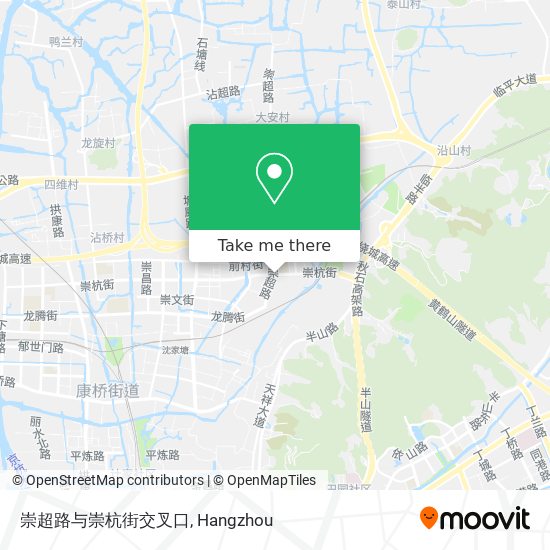 崇超路与崇杭街交叉口 map
