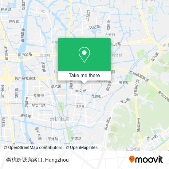 崇杭街塘康路口 map