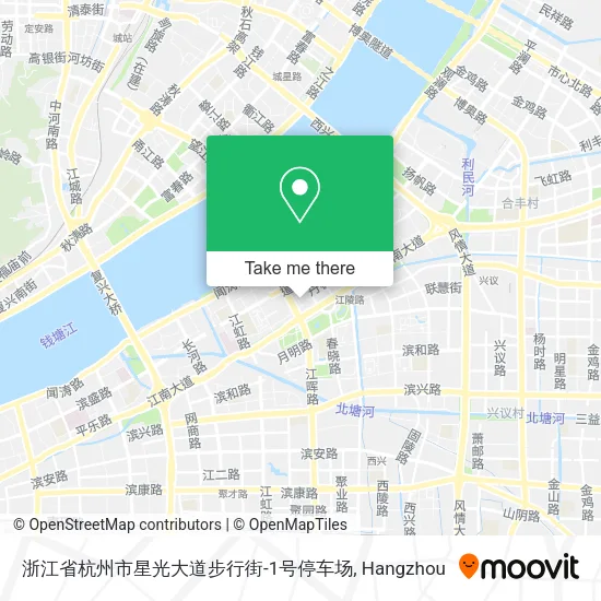 浙江省杭州市星光大道步行街-1号停车场 map