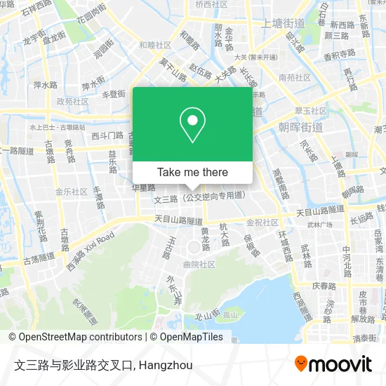 文三路与影业路交叉口 map