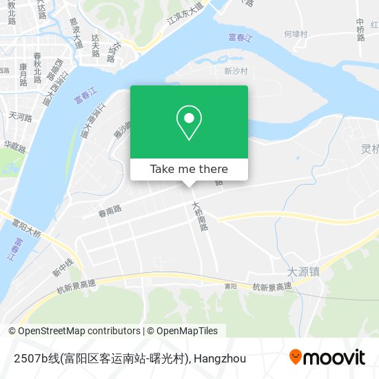 2507b线(富阳区客运南站-曙光村) map