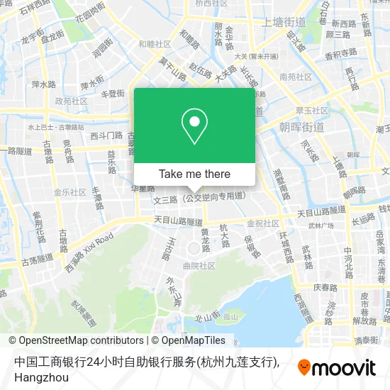 中国工商银行24小时自助银行服务(杭州九莲支行) map