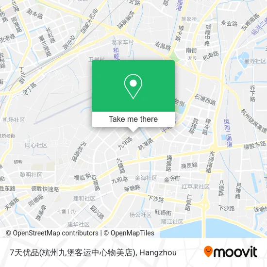 7天优品(杭州九堡客运中心物美店) map