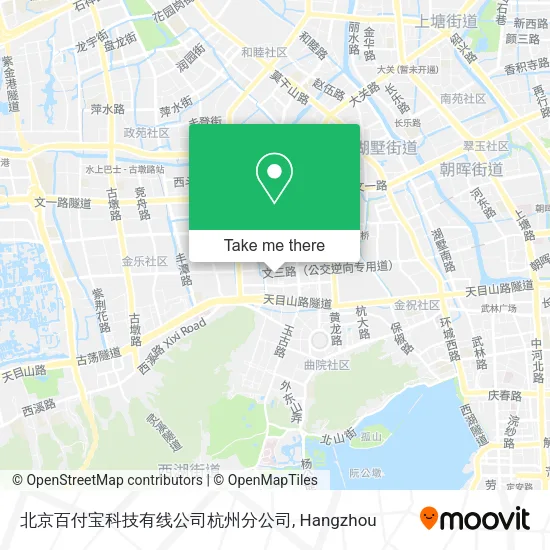 北京百付宝科技有线公司杭州分公司 map