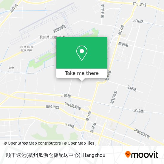 顺丰速运(杭州瓜沥仓储配送中心) map