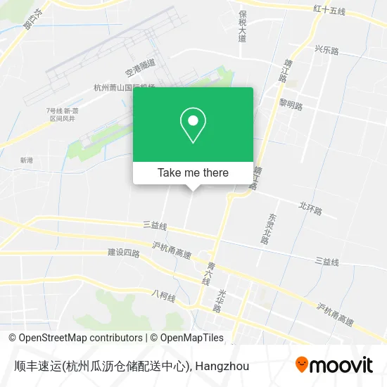 顺丰速运(杭州瓜沥仓储配送中心) map