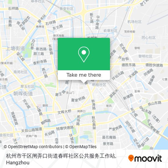 杭州市干区闸弄口街道春晖社区公共服务工作站 map