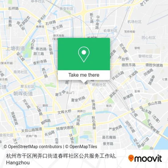 杭州市干区闸弄口街道春晖社区公共服务工作站 map