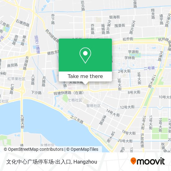 文化中心广场停车场-出入口 map
