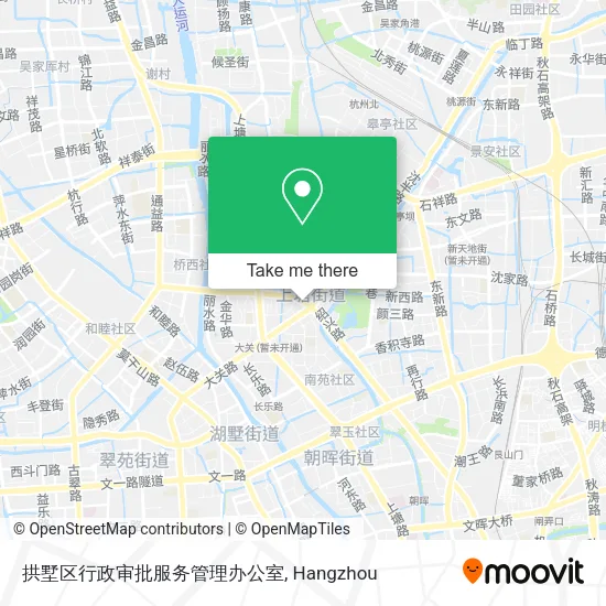 拱墅区行政审批服务管理办公室 map