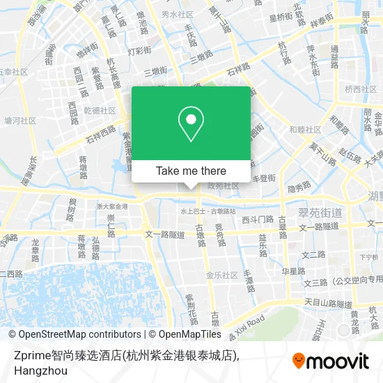 Zprime智尚臻选酒店(杭州紫金港银泰城店) map