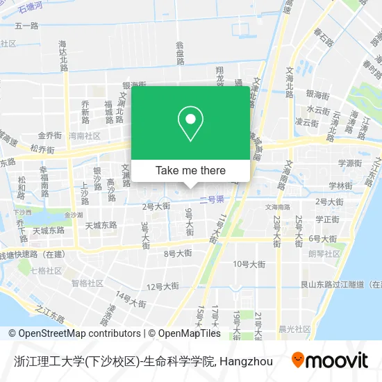 浙江理工大学(下沙校区)-生命科学学院 map