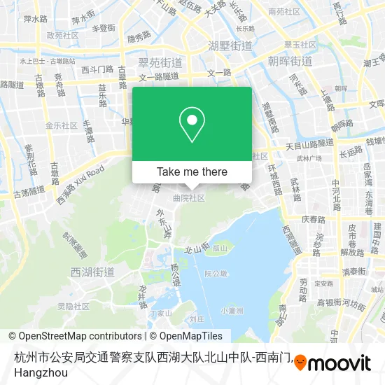 杭州市公安局交通警察支队西湖大队北山中队-西南门 map