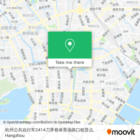 杭州公共自行车2414刀茅巷体育场路口租赁点 map