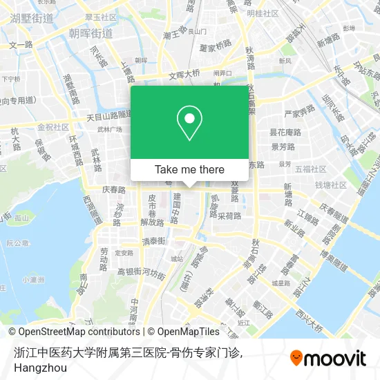 浙江中医药大学附属第三医院-骨伤专家门诊 map