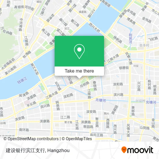 建设银行滨江支行 map