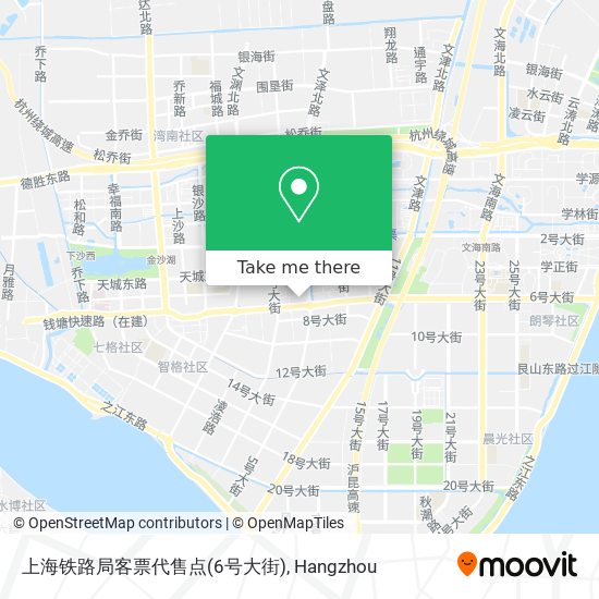 上海铁路局客票代售点(6号大街) map