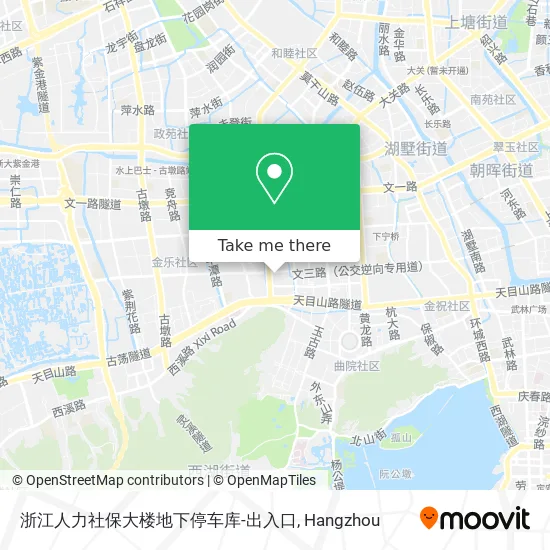 浙江人力社保大楼地下停车库-出入口 map