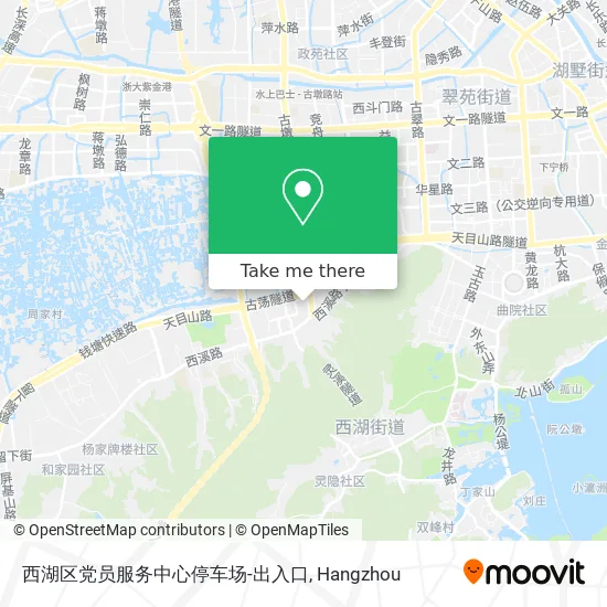 西湖区党员服务中心停车场-出入口 map