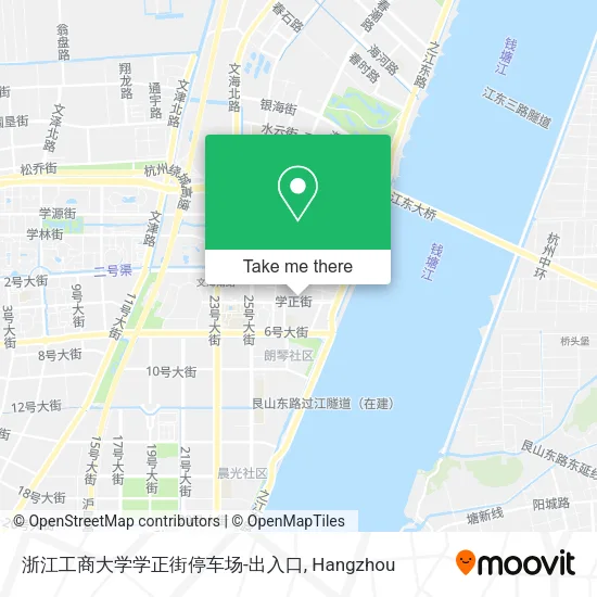 浙江工商大学学正街停车场-出入口 map