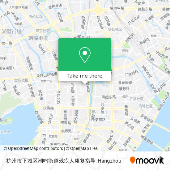杭州市下城区潮鸣街道残疾人康复指导 map