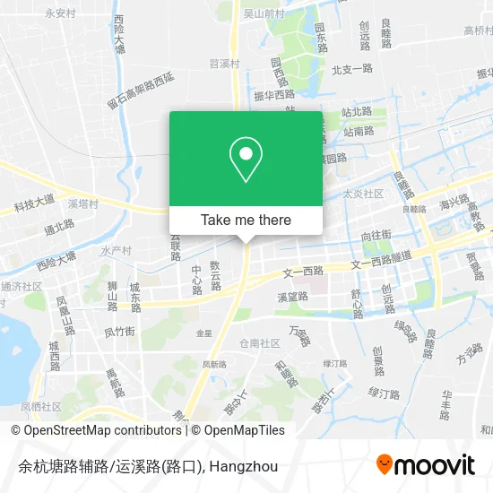 余杭塘路辅路/运溪路(路口) map
