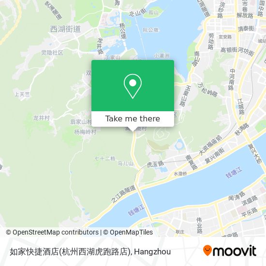 如家快捷酒店(杭州西湖虎跑路店) map