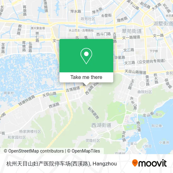 杭州天目山妇产医院停车场(西溪路) map