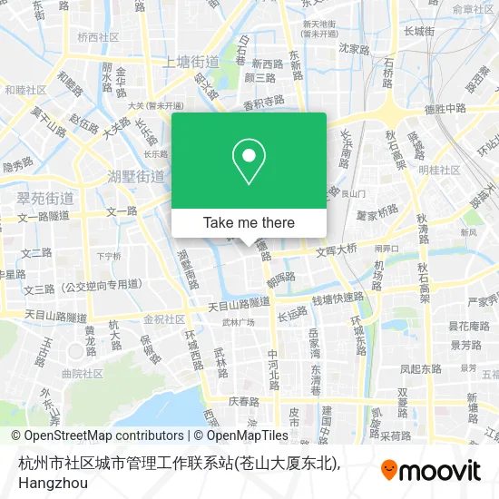 杭州市社区城市管理工作联系站(苍山大厦东北) map