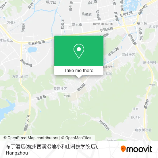 布丁酒店(杭州西溪湿地小和山科技学院店) map