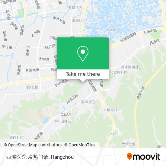 西溪医院-发热门诊 map