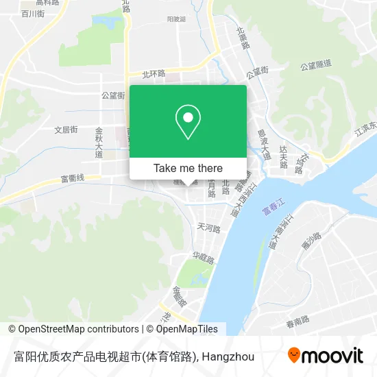 富阳优质农产品电视超市(体育馆路) map