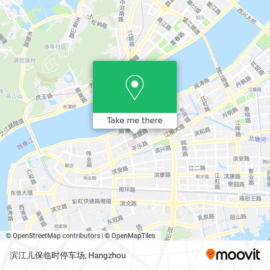 滨江儿保临时停车场 map