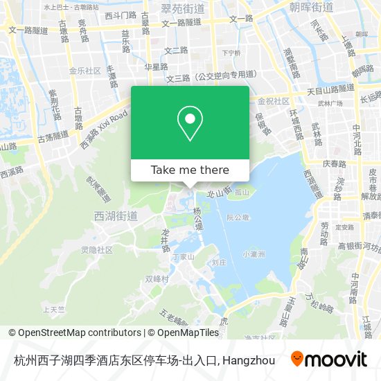 杭州西子湖四季酒店东区停车场-出入口 map
